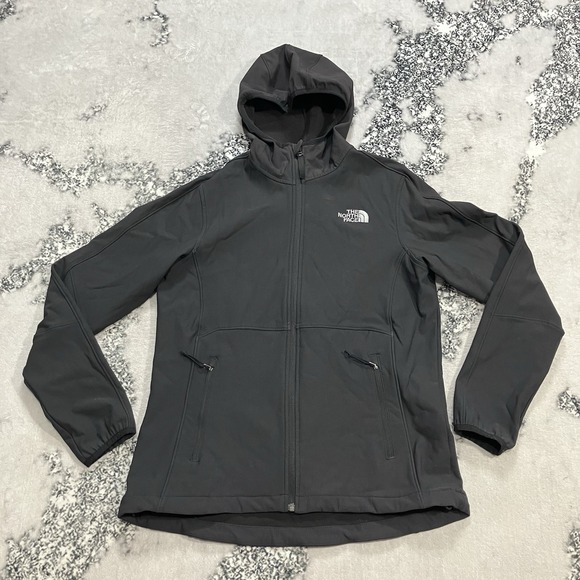 The North Face Jackets & Blazers - The North Face Softshell Jacket Womens Black Hooded Full Zip Lightweight